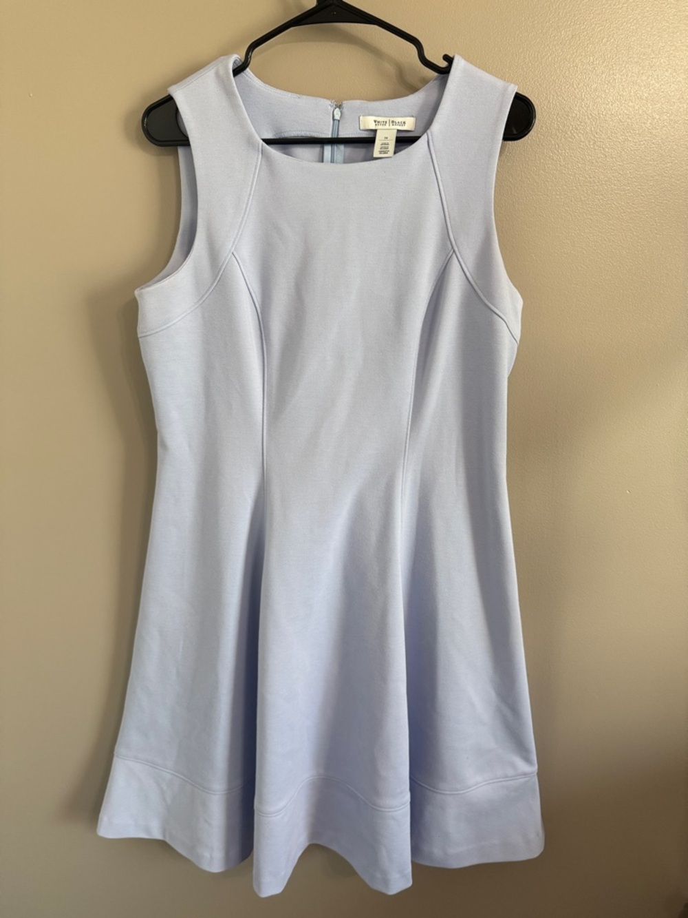 WHBM Light Blue Sleeveless A-Line Fit & Flare Cocktail Dress Crew Neck Size 14